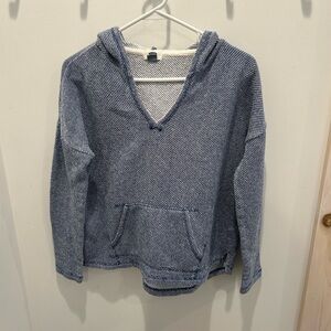 Old Navy Blue and White Weaved Sweatshirt Size Small
